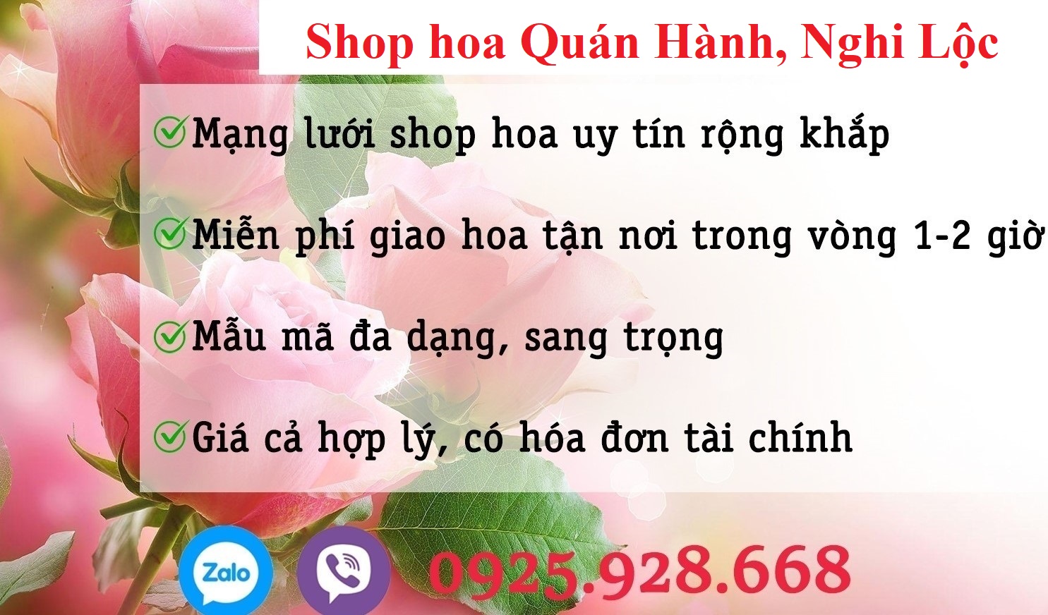 Shop hoa Quán Hành, Nghi Lộc, Nghệ An